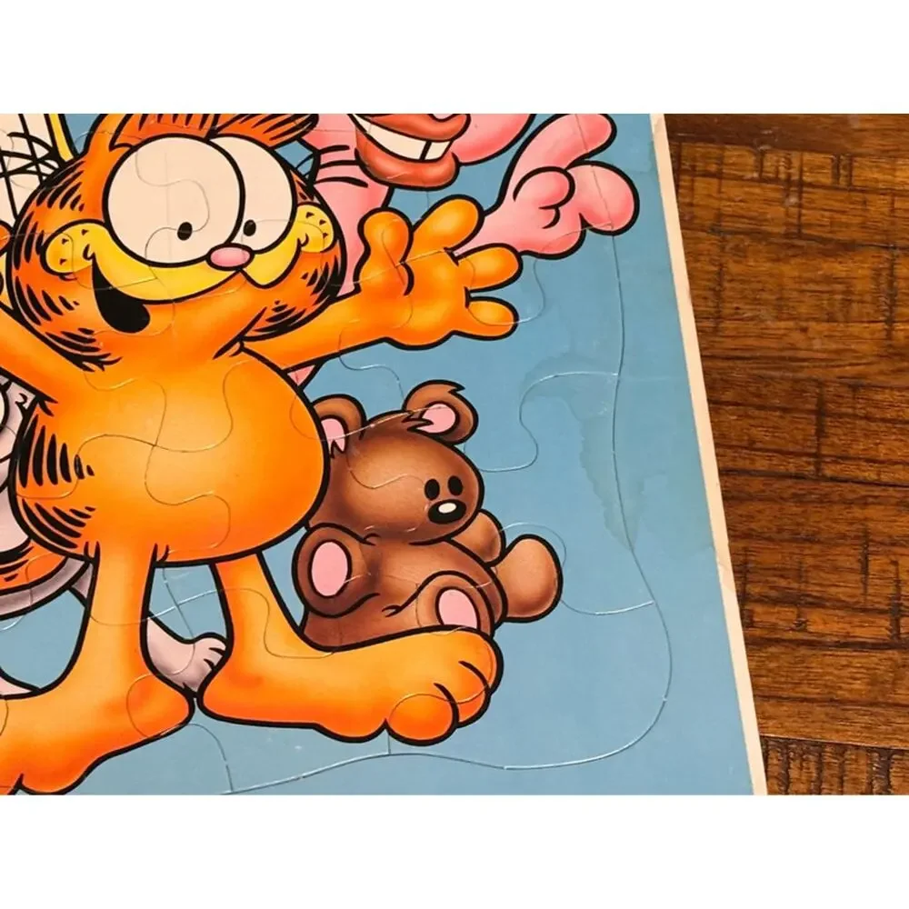Vintage Garfield Frame Tray Puzzle 18 Piece Golden 1980 4617-B Comic Strips VTG